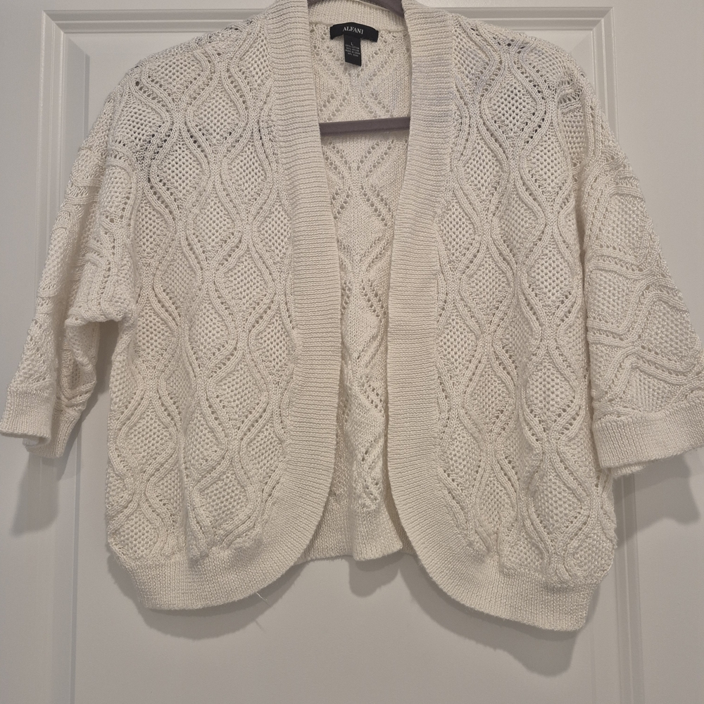 a new day Cream Textured Open Cardigan